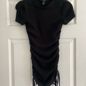 Black Bodycon Dress with Ties on Sides